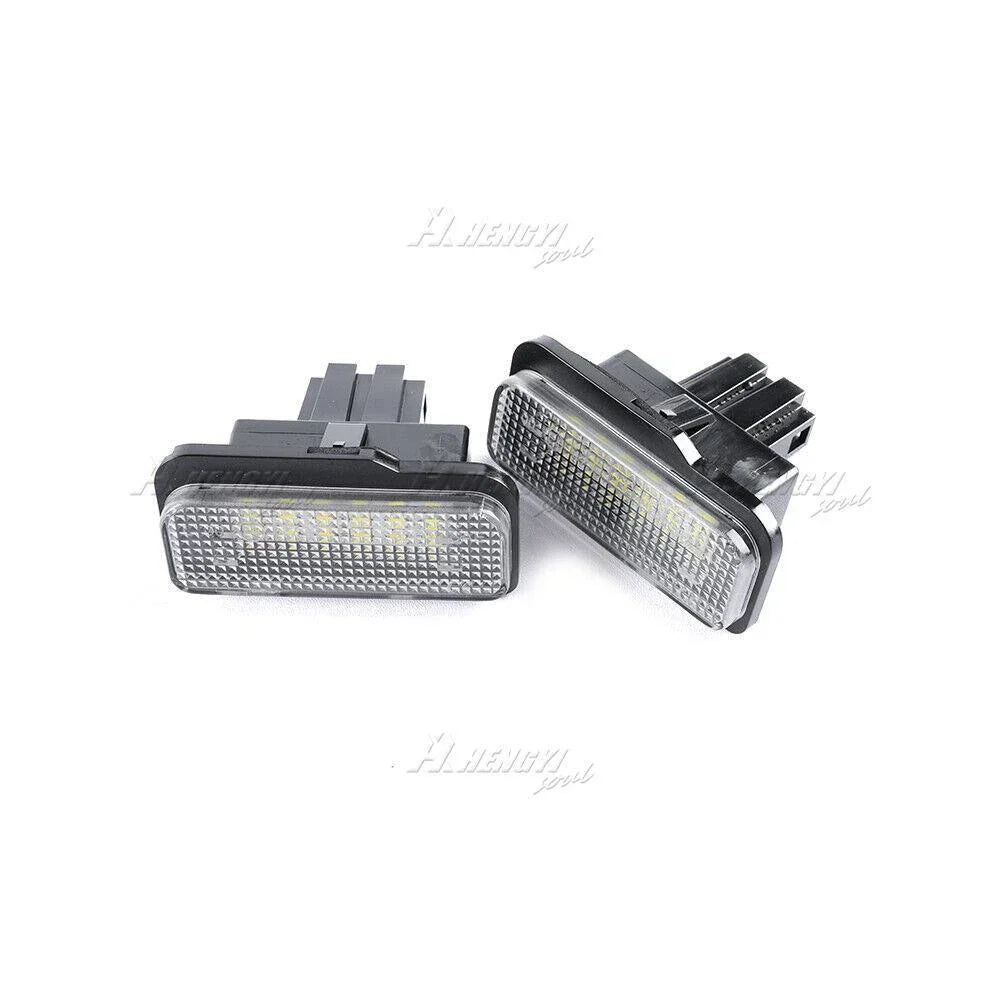 2PC White LED License Plate Light for Mercedes W203 W211 W219 Tesla Model S