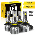 Set of 4 9005 9006 Combo LED Headlight Bulbs 6500K for High Low Beam