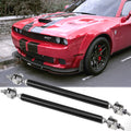 JDM Black Bumper Lip Splitter Strut Rod Tie Support Bars for Dodge Challenger (2015–2023)