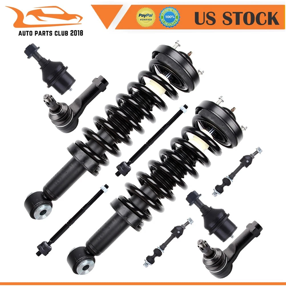 Front Struts Spring Assembly Sway Bar Tie Rods for Ford F-150 (2005)
