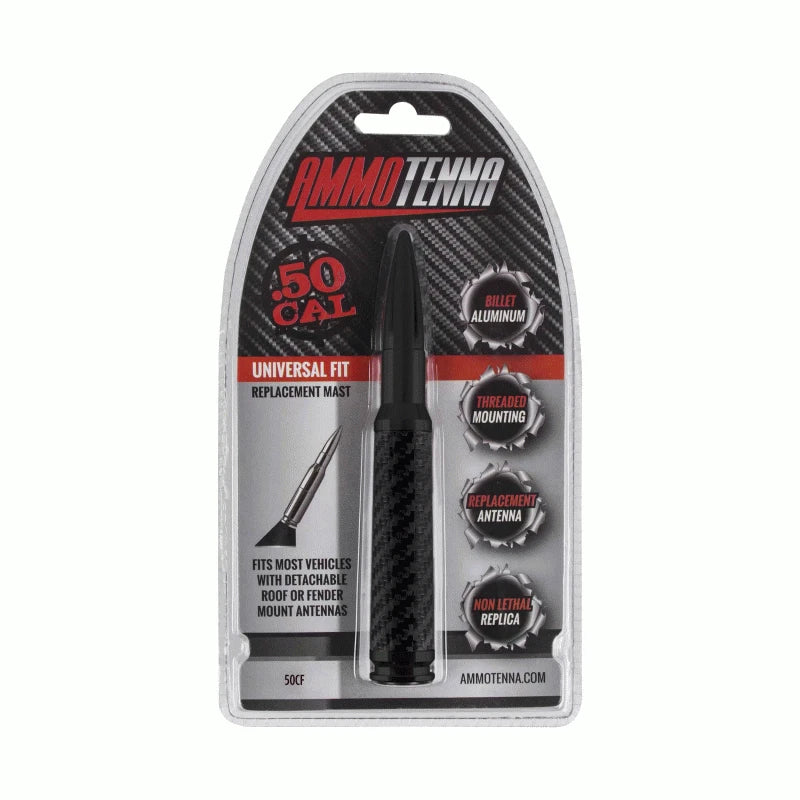 Billet Bullet Radio Antenna 5.5 in Black Carbon Fiber for 2015–2022 Jeep