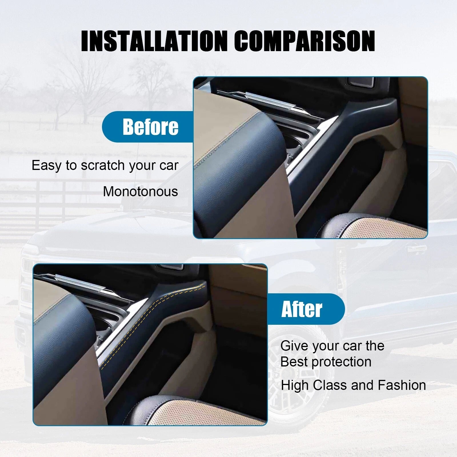 Center Console Side Panels for Ford Super Duty F-250 F-350 (2023–2025)