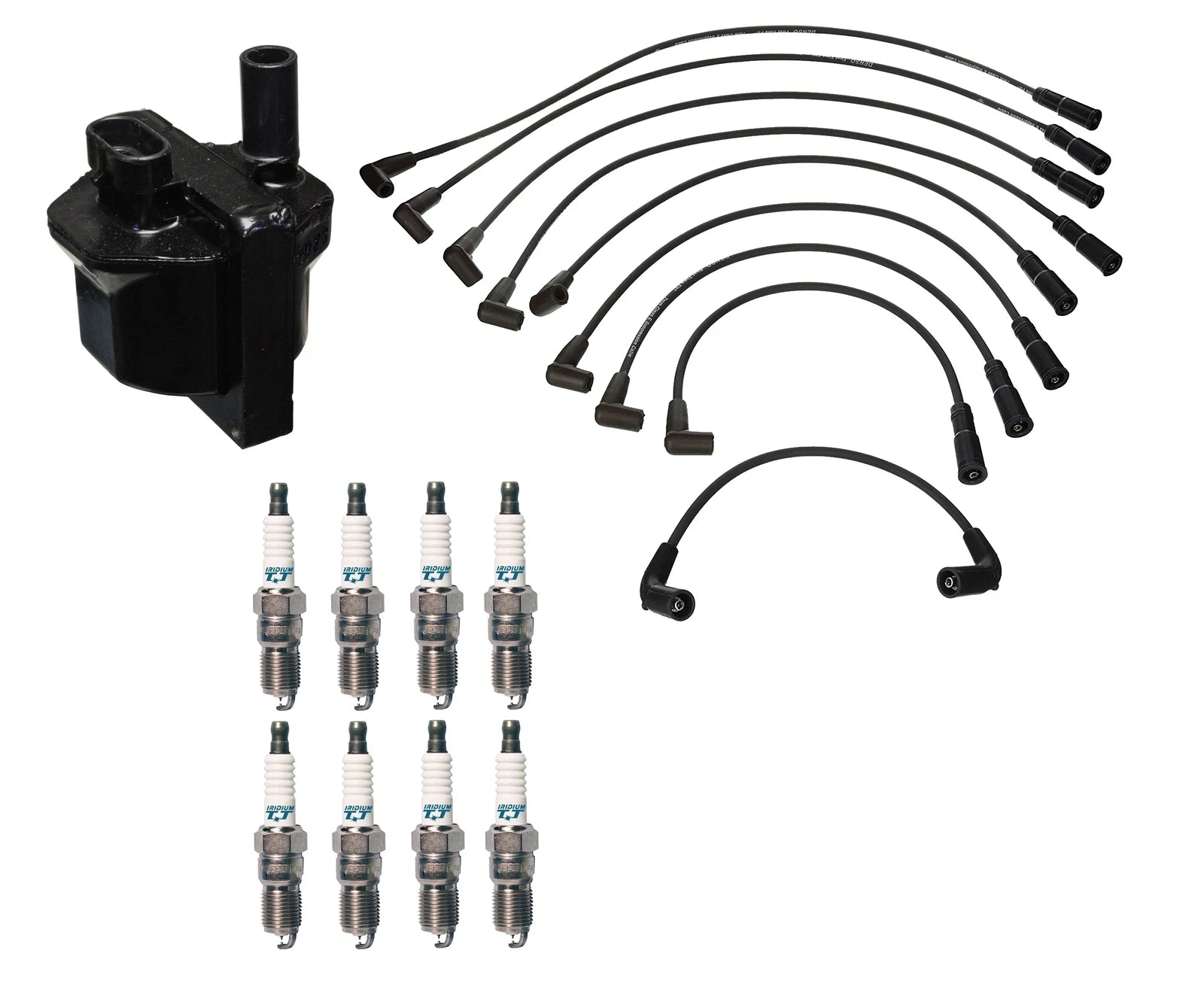 Set of 8 Denso Ignition Coils & Iridium TT Spark Plugs for GM V8 (5.0L, 5.7L)