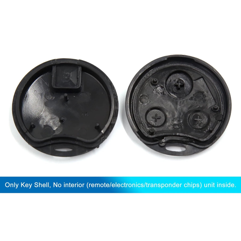 Key Fob Shell Case for Smart Fortwo (2007–2014) 3 Button Black