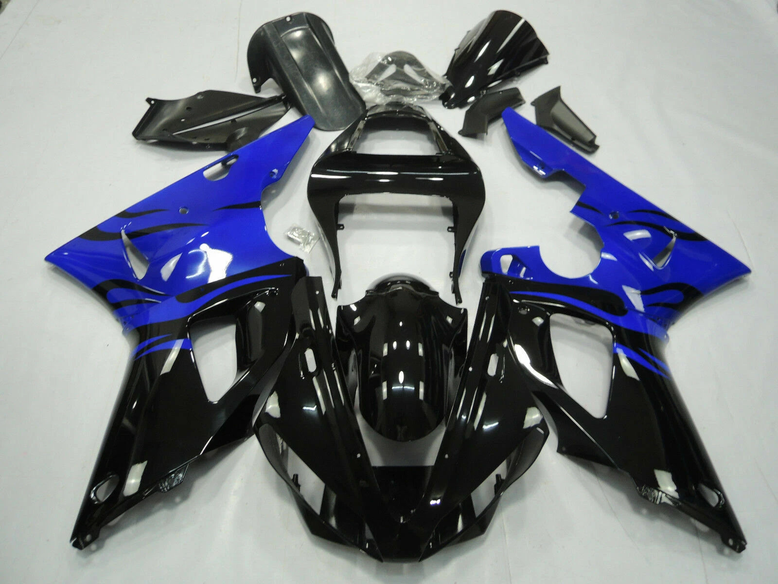 Injection Fairing Kit for Yamaha YZF R1 (2000–2001) Blue & Black UV Coat
