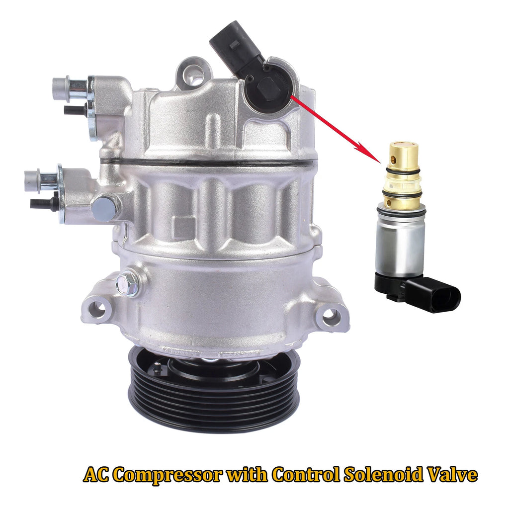 AC Compressor Control Solenoid Valve for Audi VW Seat Skoda (2002–2015) 1K0820803S
