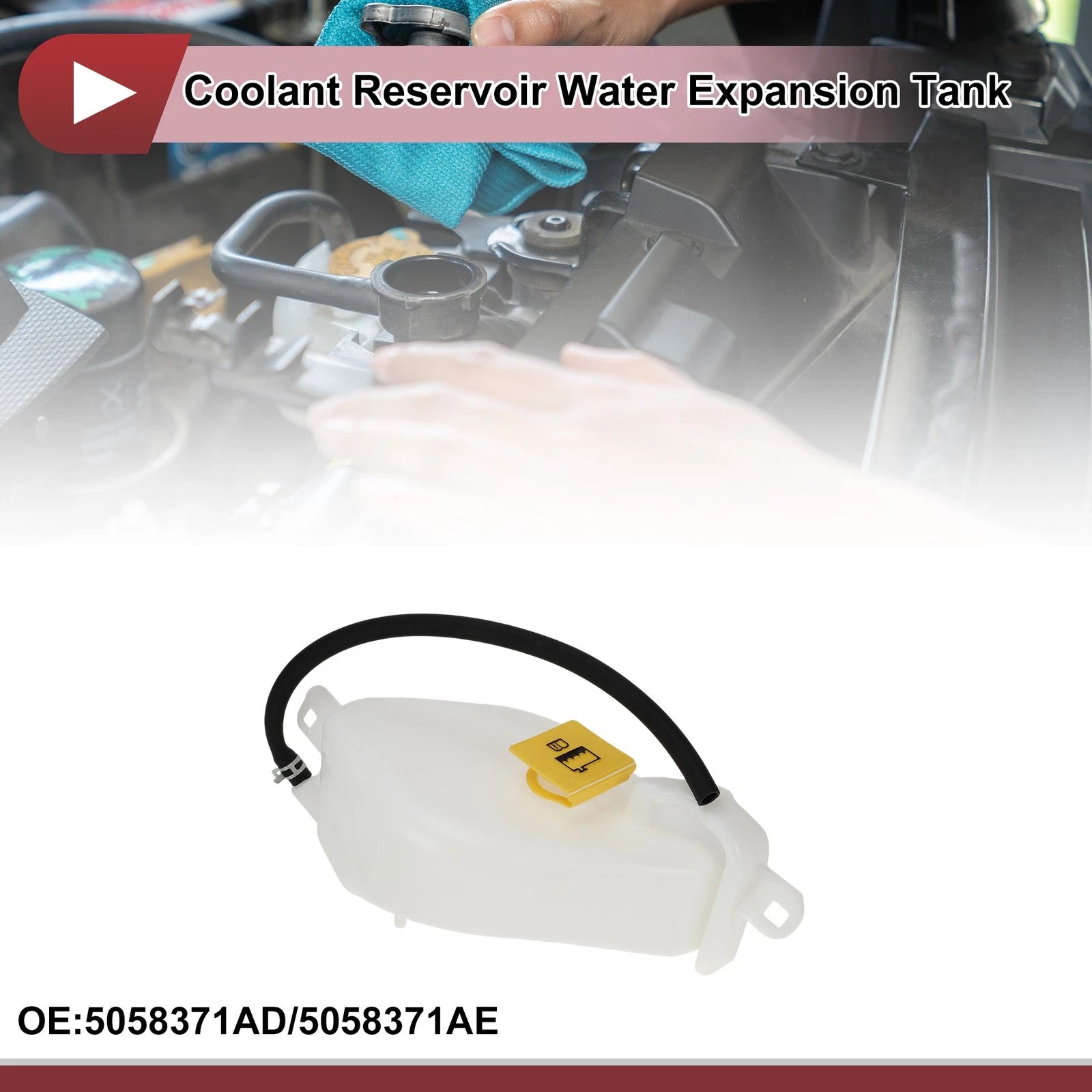 Coolant Expansion Overflow Tank with Cap Pipe No. 5058371AD for Chrysler 200 (2011–2014)