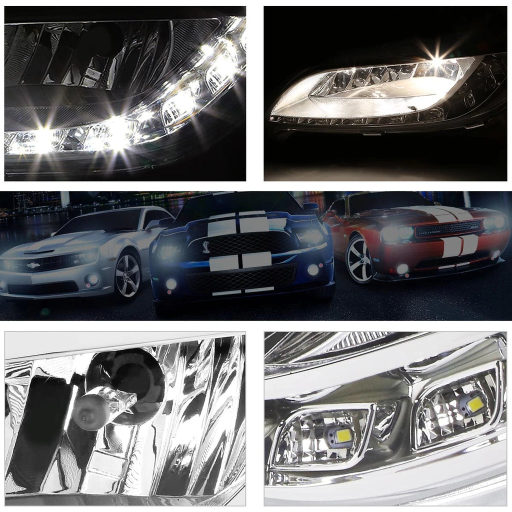 Clear Lens Fog Lights with LED Day Running Lamp for Hyundai Veloster (2012–2016)