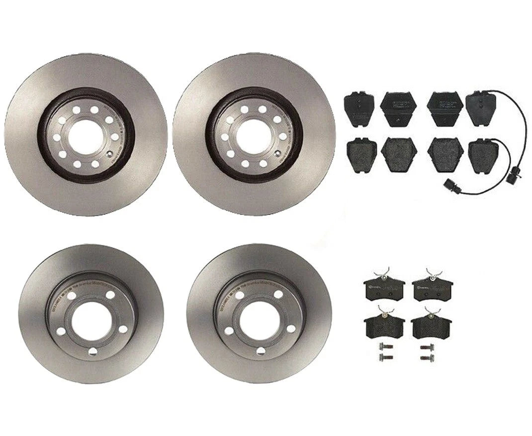Brembo Brake Kit Disc Rotors Low-Met Pads for Audi Allroad A6 Quattro (2001–2005)