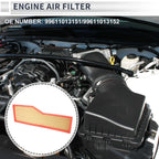Car Engine Air Filter for Porsche 911 3.4L 3.6L (1999-2008) - 1 Pc
