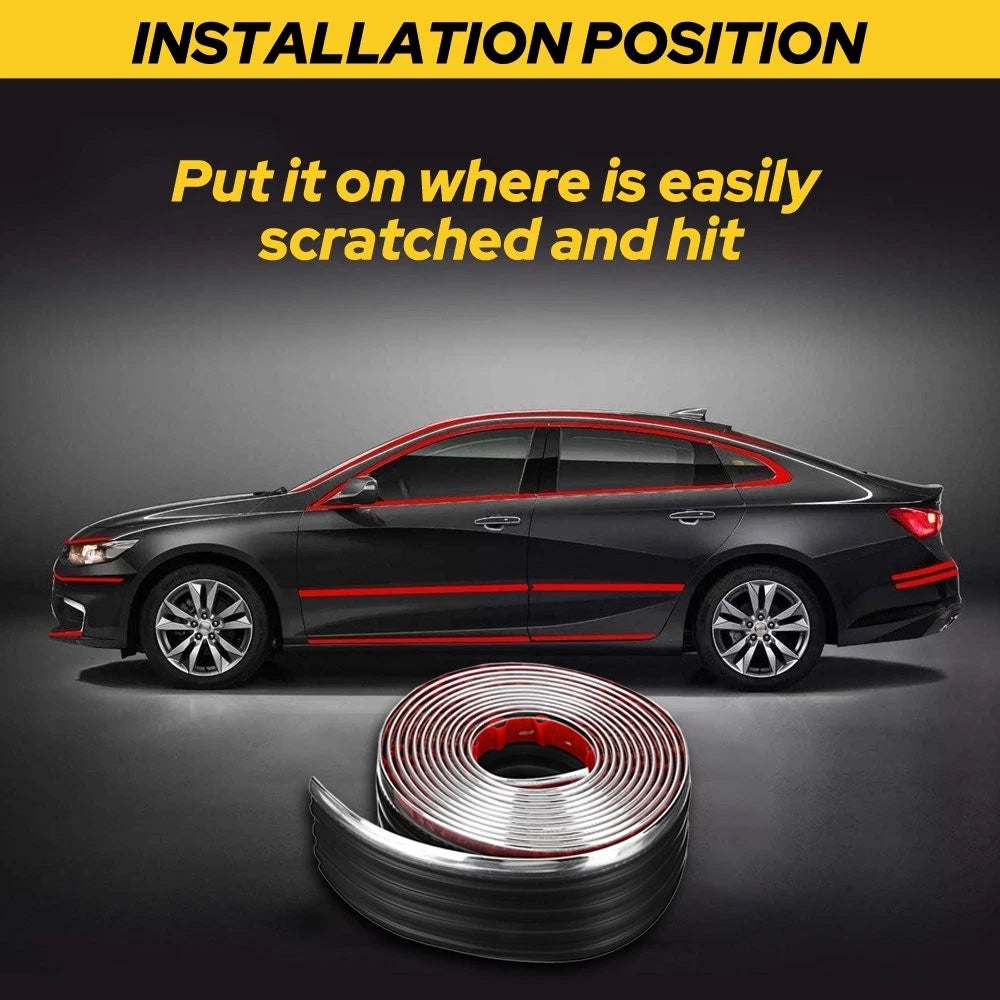 Black Chrome Body Side Molding Strip for Universal Fit (EXV)
