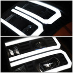 Custom LED U-Light Bar DRL Projector Headlight for GMC Sierra (2007–2014)