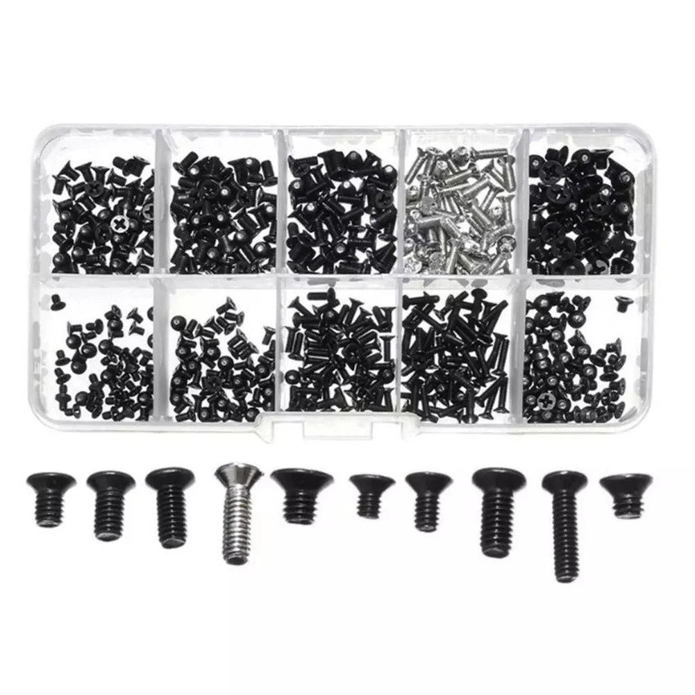 500PCS Black Countersunk Screw Kit M2 M2.5 for PC Laptop Repair