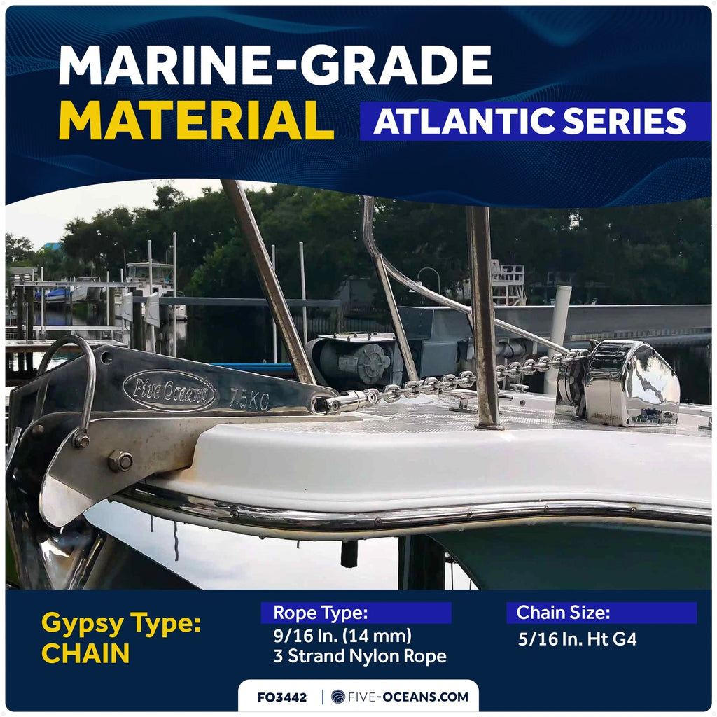 Windlass Kit for Atlantic Boat (900 Watts, 12V DC)