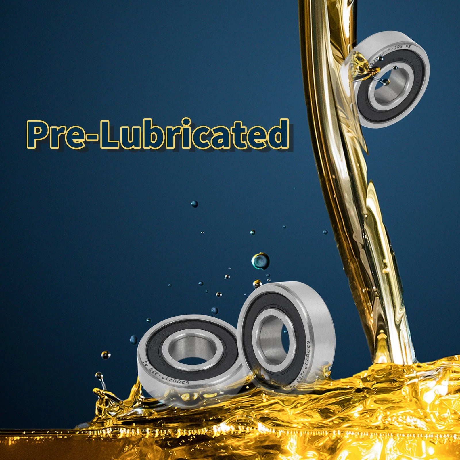 Deep Groove Ball Bearing 6200/12-2RS for Scooter Skateboard (12x30x9mm)
