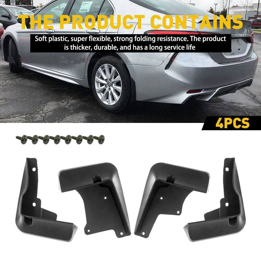 Set of 4 Splash Guards Mud Flaps for Toyota Camry SE XSE (2018–2021)