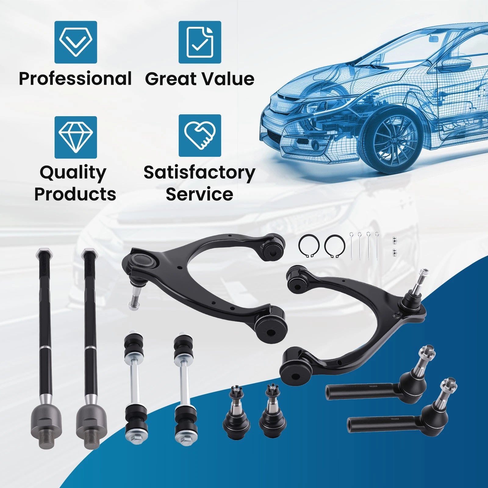 Front Complete Struts & Control Arms for Chevrolet Tahoe (2015–2016)