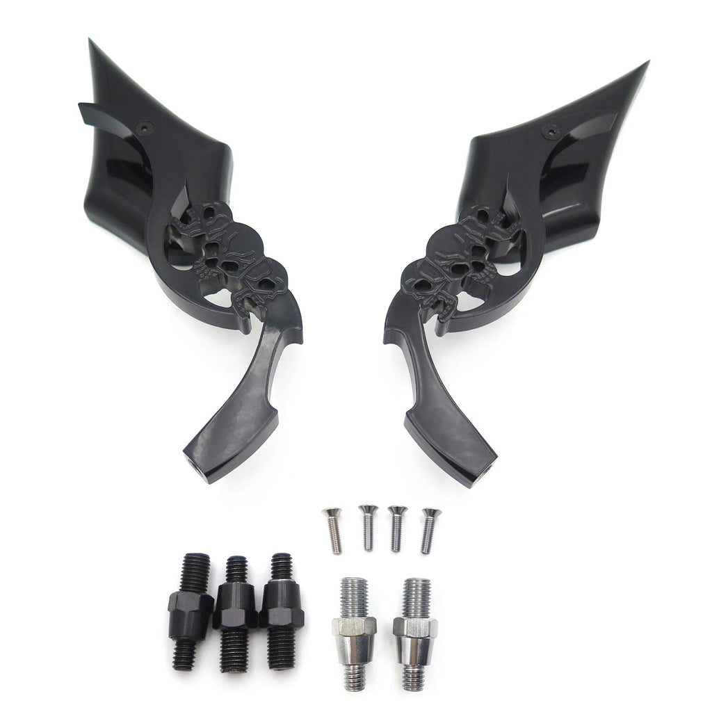 Black Skull Blade Mirror for Yamaha Cruiser (Royal Star, Road Star, V-Star)