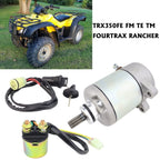 Starter for Honda TRX350TE FourTrax Rancher ES (2000–2006) with Relay & Key Switch