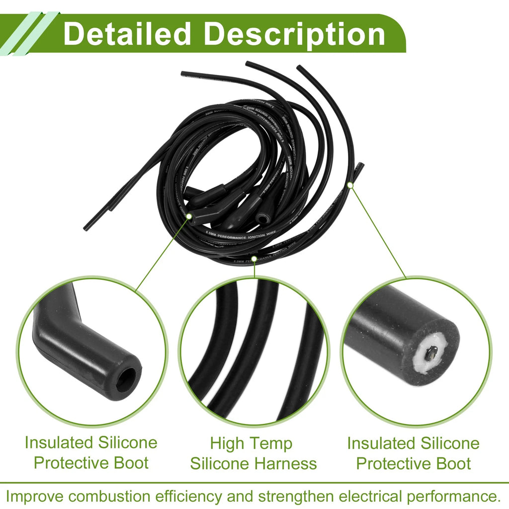 Spark Plug Wires 8mm for Chevy Big Block HEI 396 427 454 502