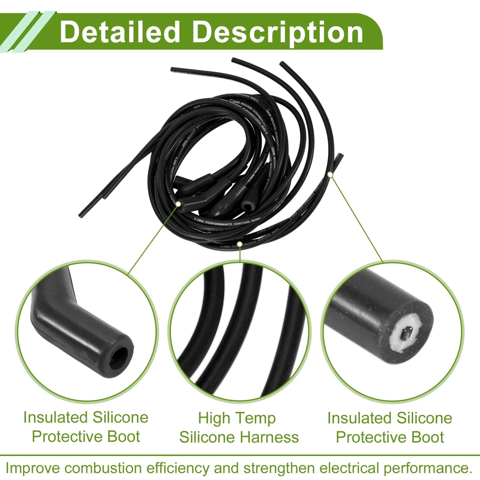 Spark Plug Wires 8mm for Chevy Big Block HEI 396 427 454 502