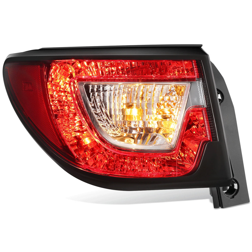 Left Side Tail Light for Chevy Traverse (2013–2017) OE Chrome Housing Red Lens