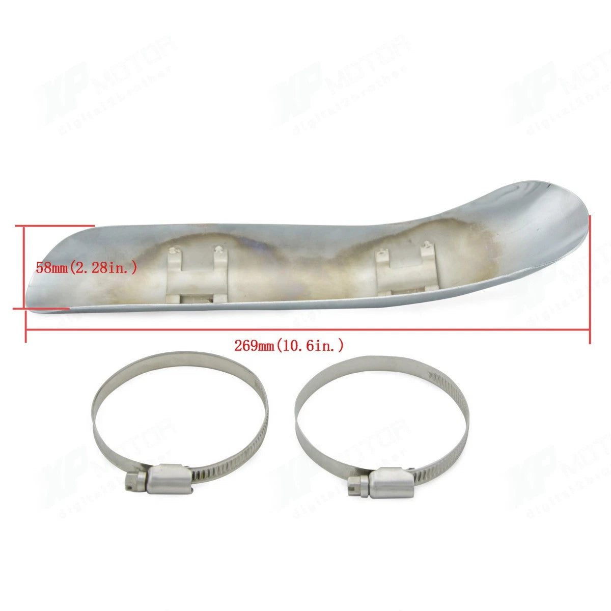 Muffler Pipe Curved Heat Shield for Yamaha Raider/V Star/Roadliner (2008–2019)