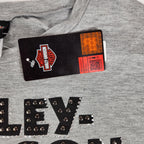 Hollow Short Sleeve Crew Neck Shirt for Harley-Davidson (HT4848HGY)
