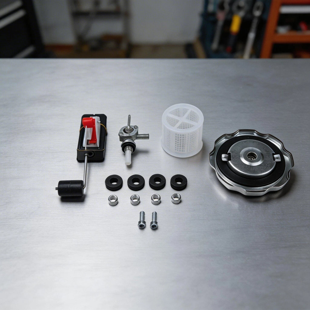 57 Gallon Fuel Gas Tank Cap with Petcock & Filter Gauge for Power Equipment