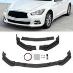 Glossy Black Front Bumper Lip Spoiler for Infiniti Q50 (2014–2017)