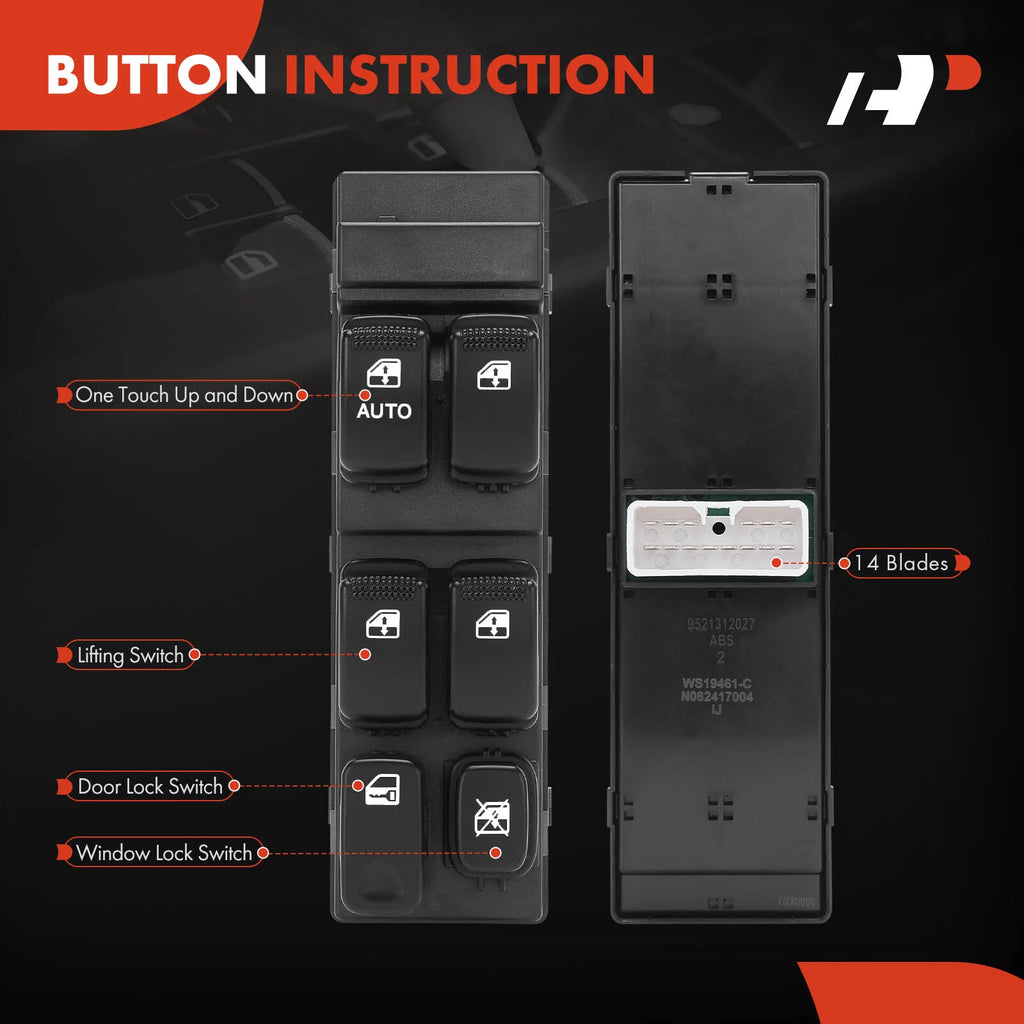 Power Window Switch for Kia Spectra (2002-2006)
