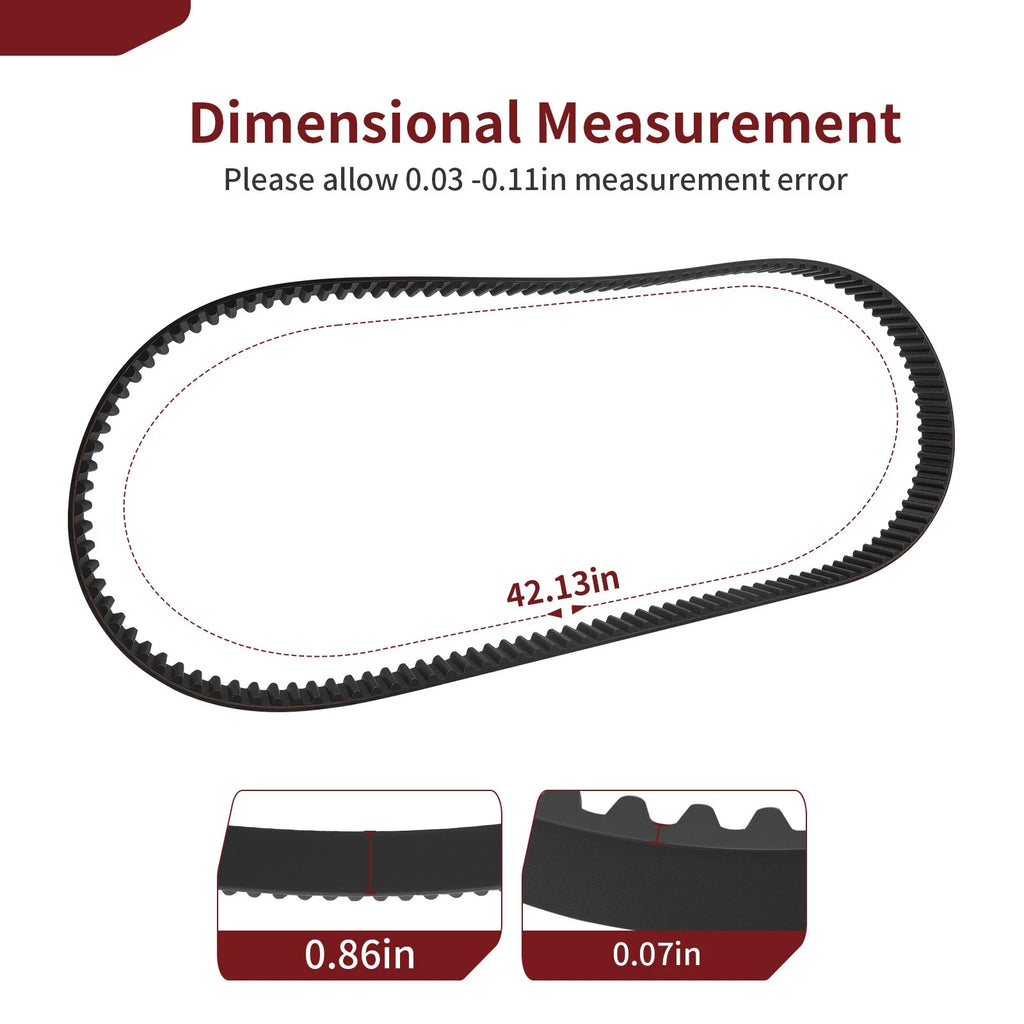 Engine Timing Belt 67F-46241-00-00 for Yamaha Outboards F75 F80-115HP (4-Stroke)