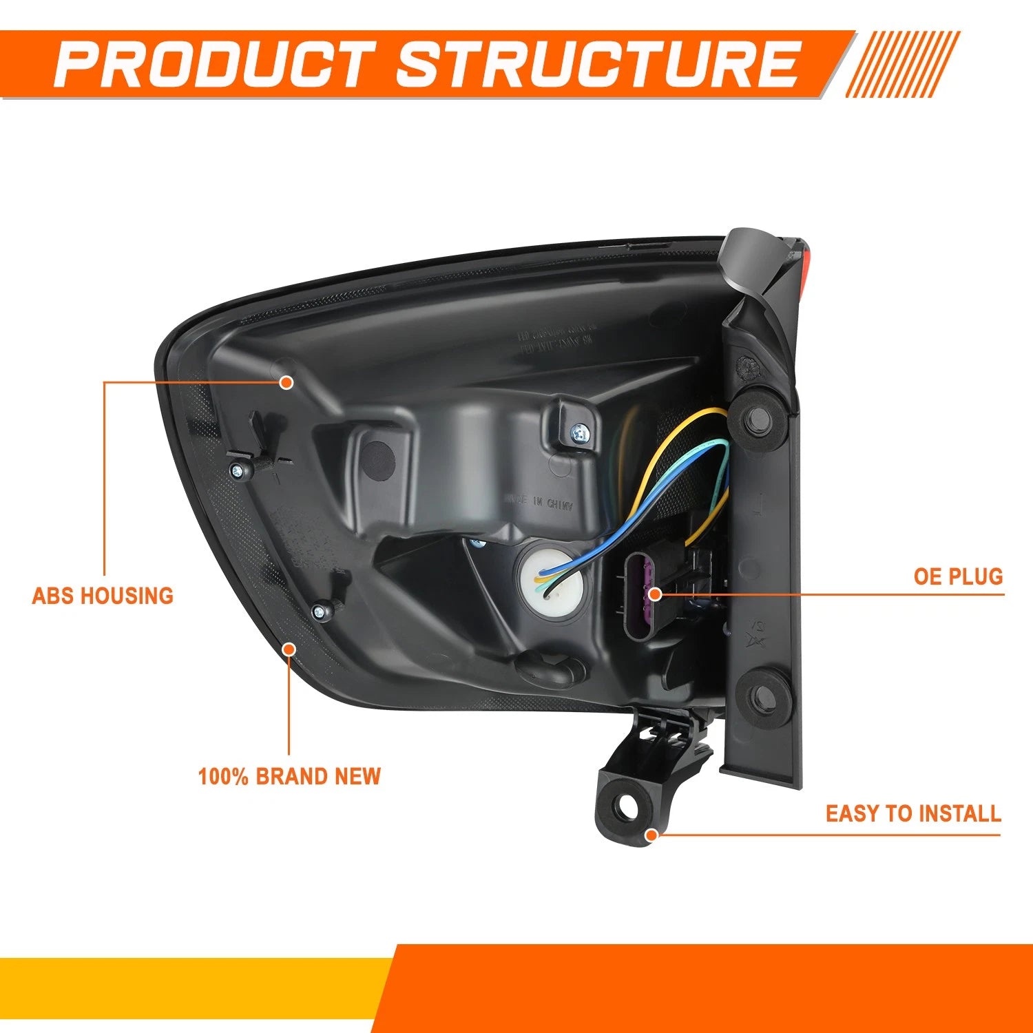 Fog Light Cover for Chrysler 200 (2015–2017) - Left Side, Black
