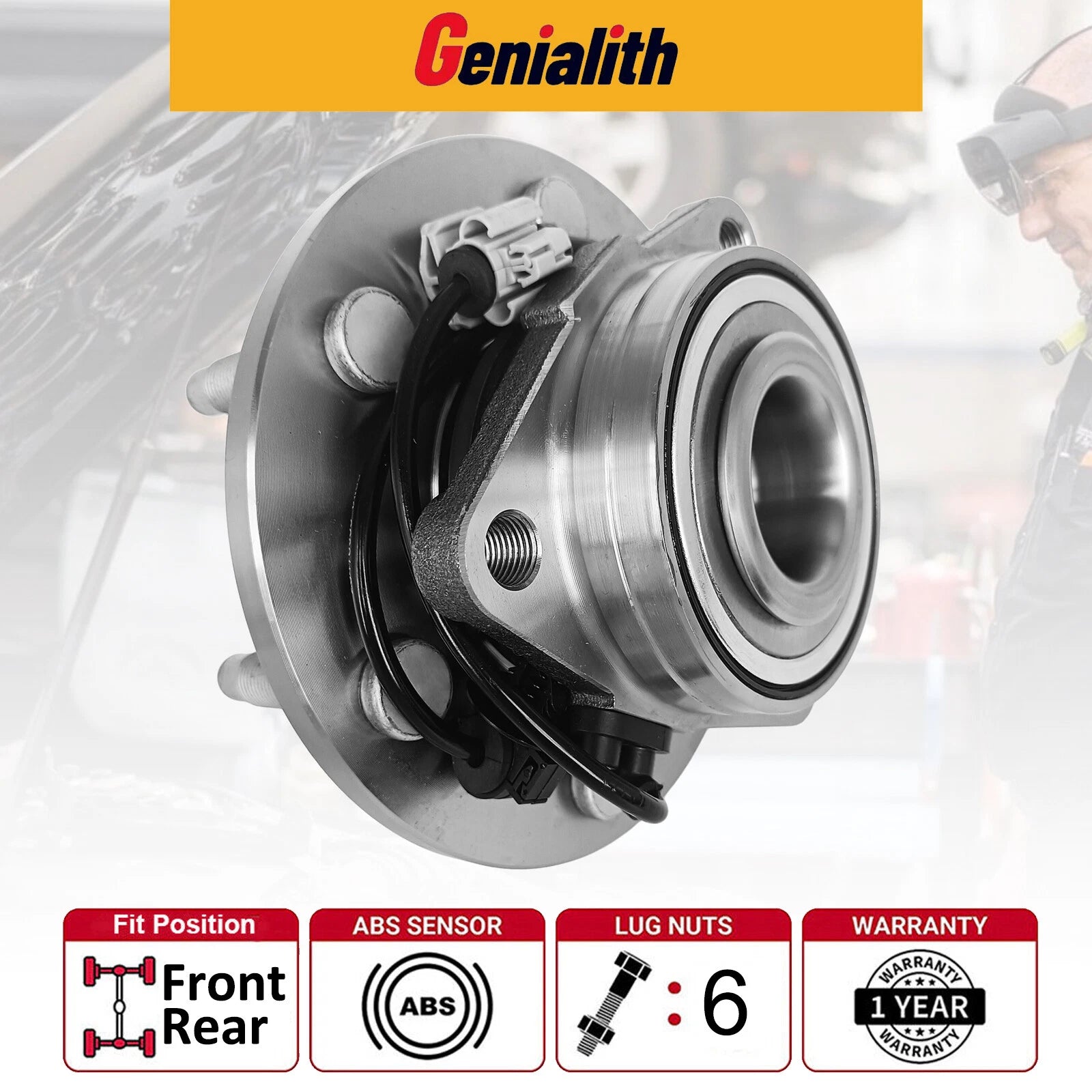 2 Front Wheel Bearing Hub for Chevy Silverado 1500 GMC Sierra 1500 (2014–2018)