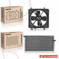 2Pc AC Condenser & Cooling Fan Assembly Kit for Honda CR-V (2017–2020)