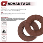 2X Oil Seal Rotary Shaft Seal FKM Rubber 35x68x10mm for Various Models