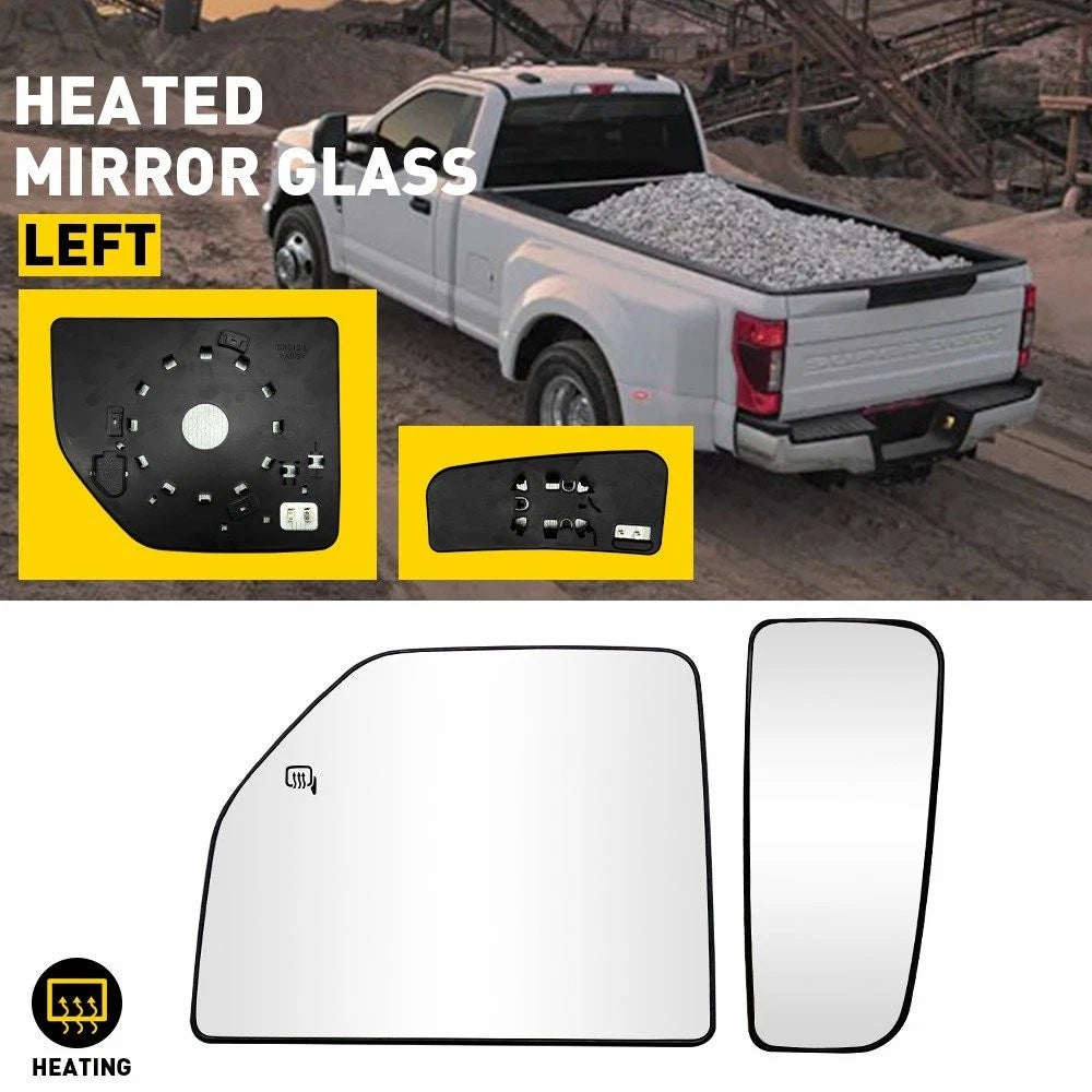Tow Mirror Glass for Ford F150 (2015–2020) Heated LH Driver Side