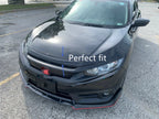 Front Hood Bumper Upper Trim for Honda Civic (2016–2021) Gloss Black