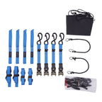Set of 4 Ratchet Straps 15ft 2200 lb for ATV Trailer