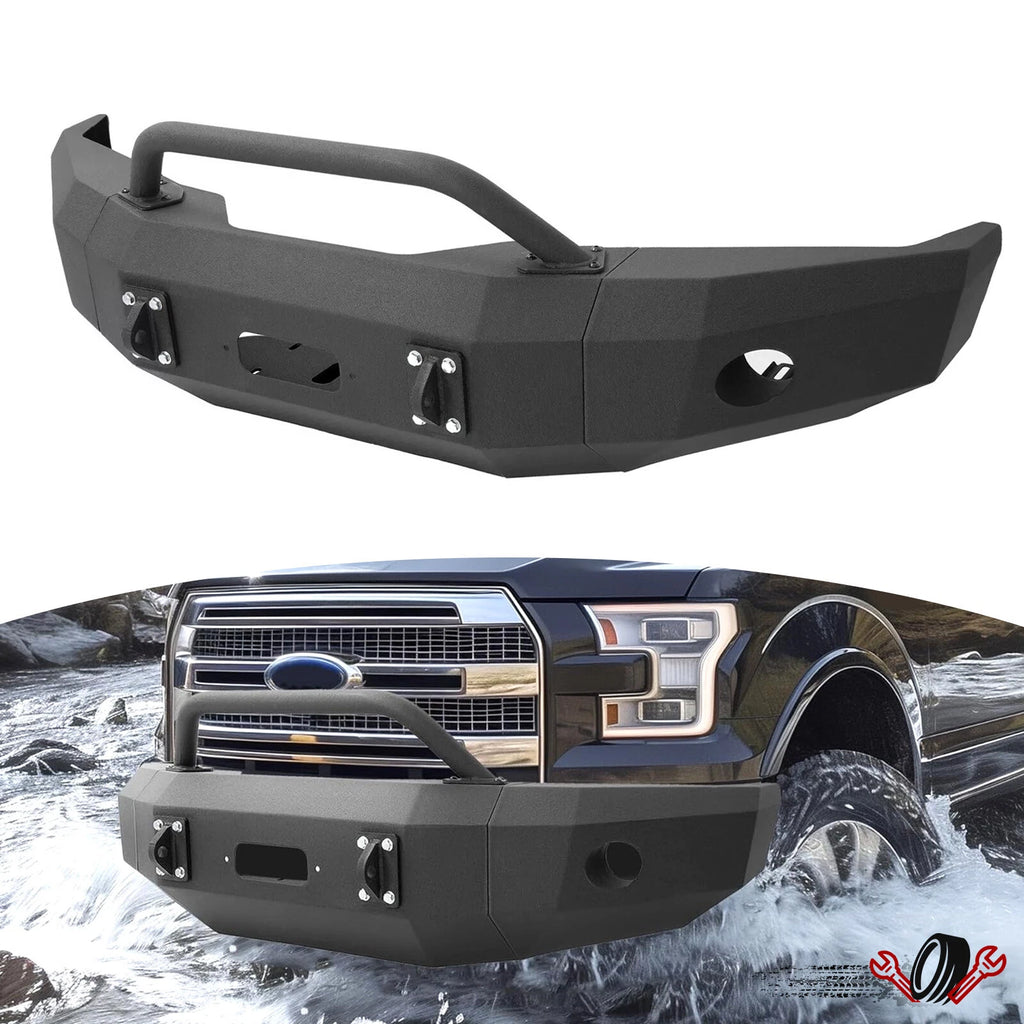 Front Bumper Assembly with Winch Plate for Ford F-150 (2015–2017)