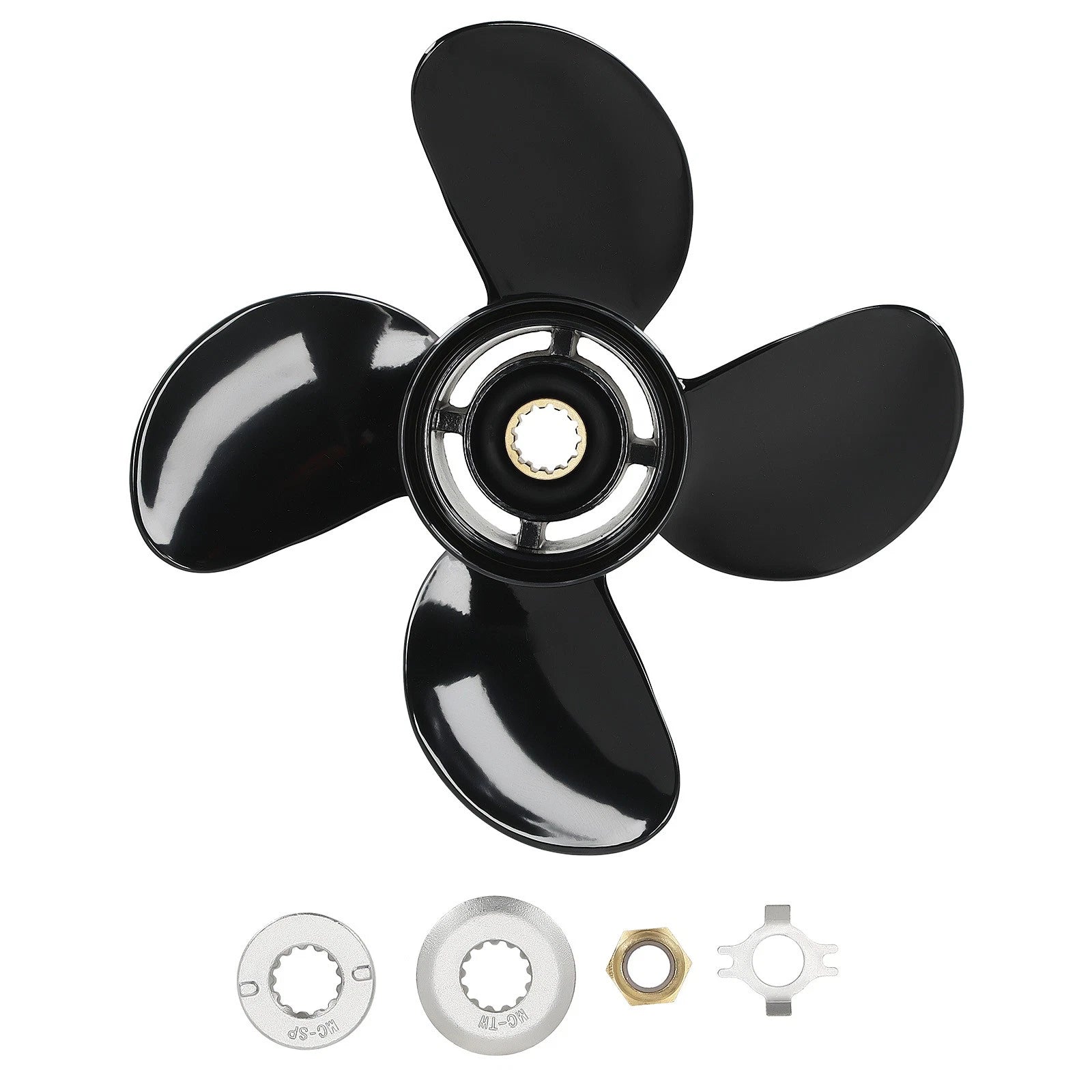 4 Blade Aluminum Propeller for Mercury 25-75HP (13")