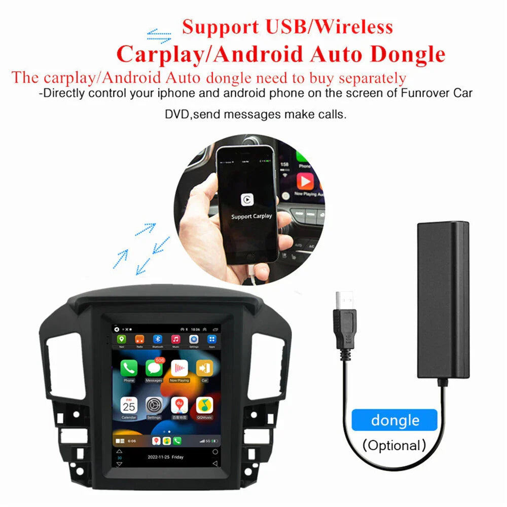 9.7'' Android 11 Car Stereo GPS Head Unit for Lexus RX300 (1997-2003)