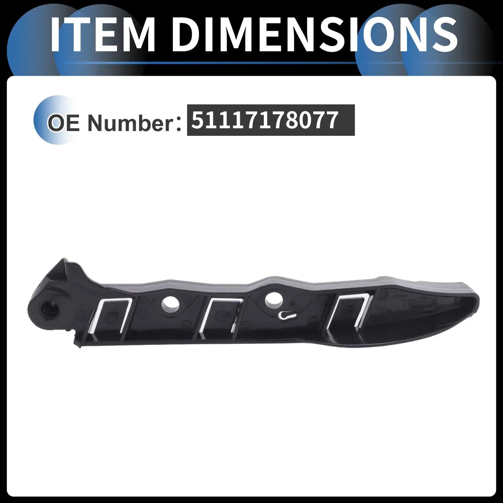 1 x Left Front Bumper Retainer Bracket for BMW 550i (2008-2010)
