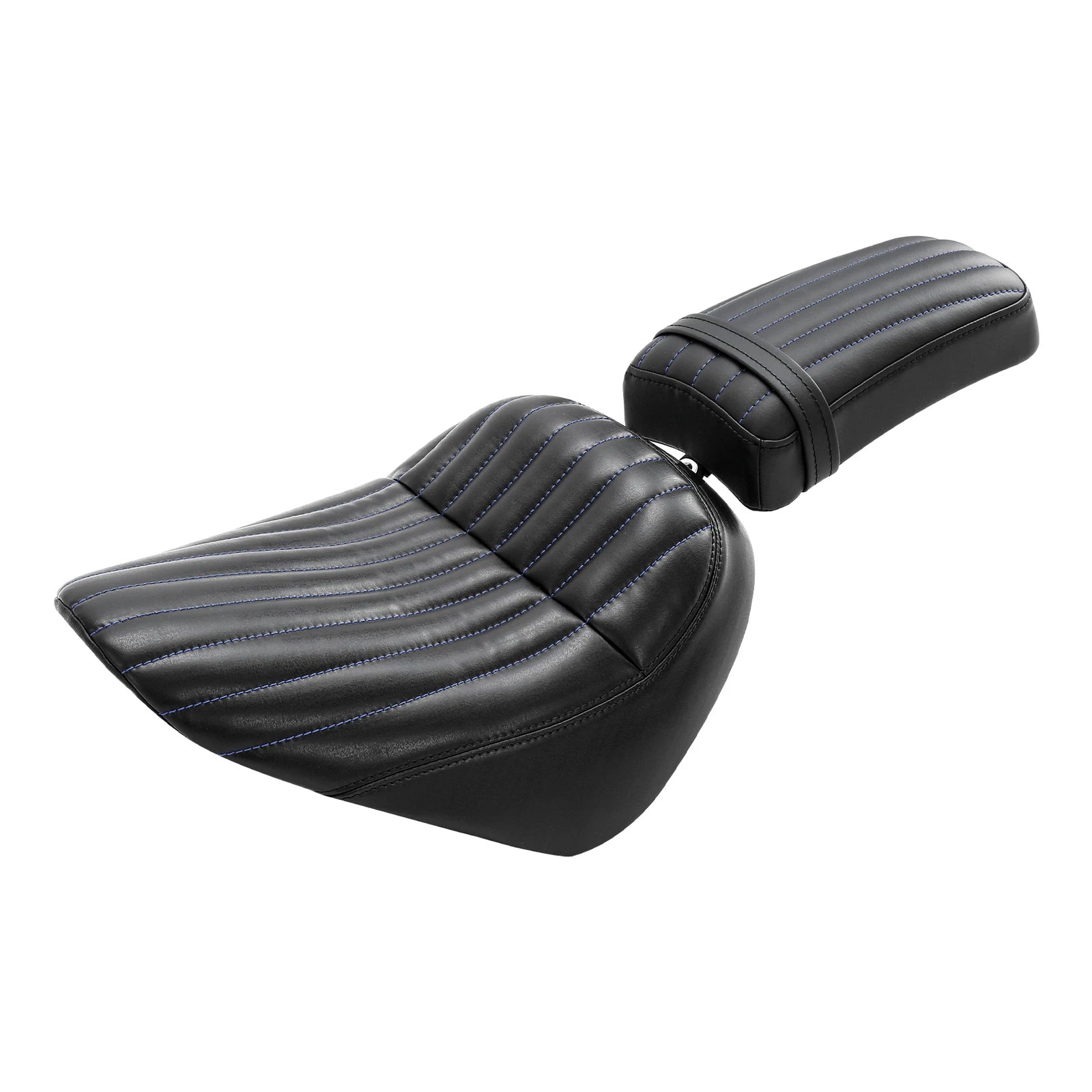 Rider Driver & Passenger Seats for Harley Street Bob (2018–2024) Blue Stitching