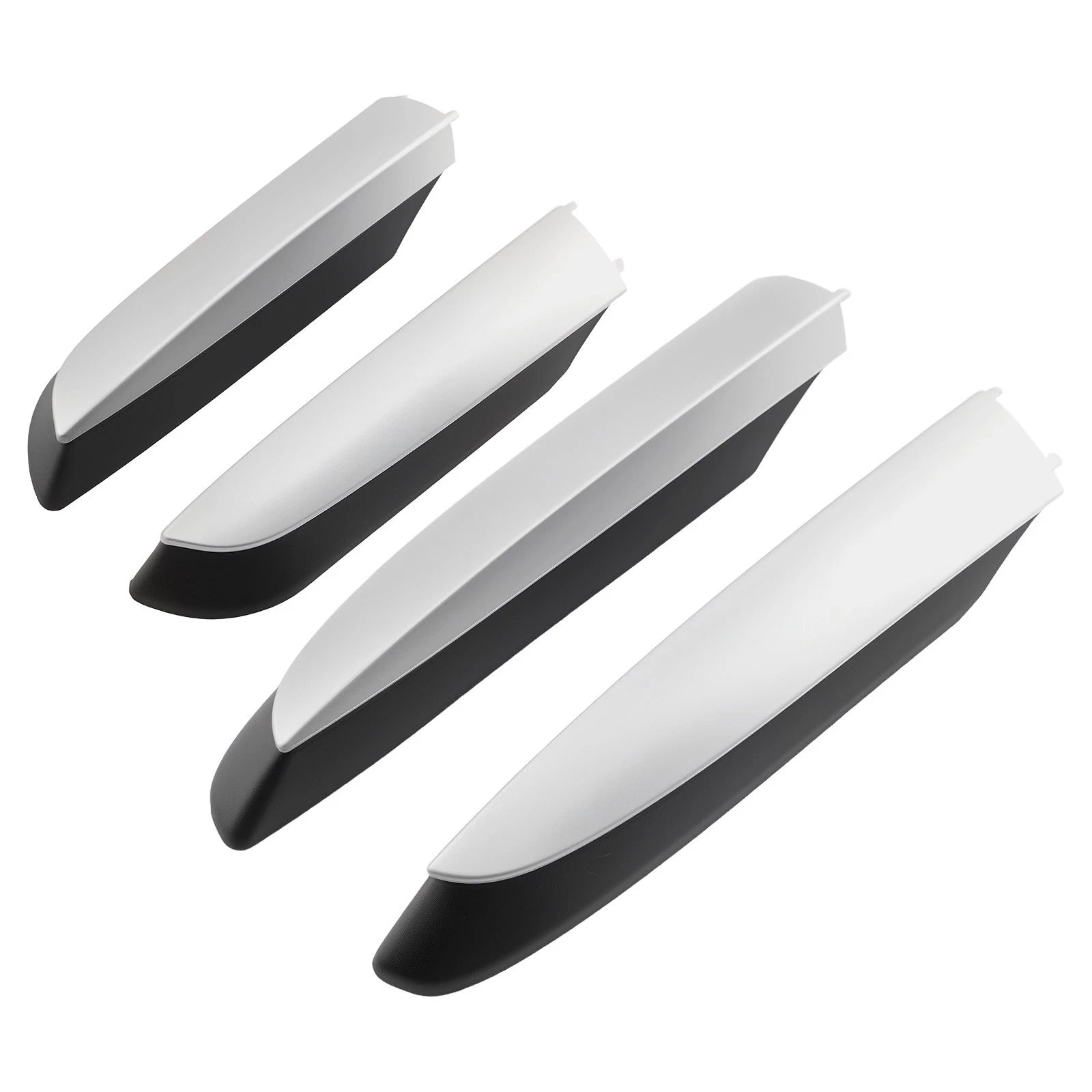 4X Roof Rack End Cover for Toyota RAV4 (2013–2018) ABS Silver Tone Black