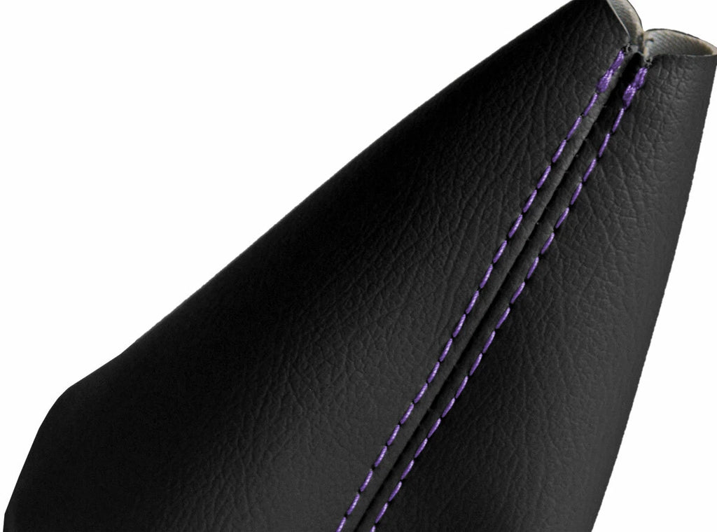 Leather Manual Shift Boot Cover for Volkswagen Cabrio (1996–2002) Purple Stitch