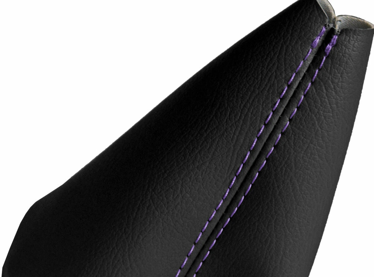 Leather Manual Shift Boot Cover for Volkswagen Cabrio (1996–2002) Purple Stitch