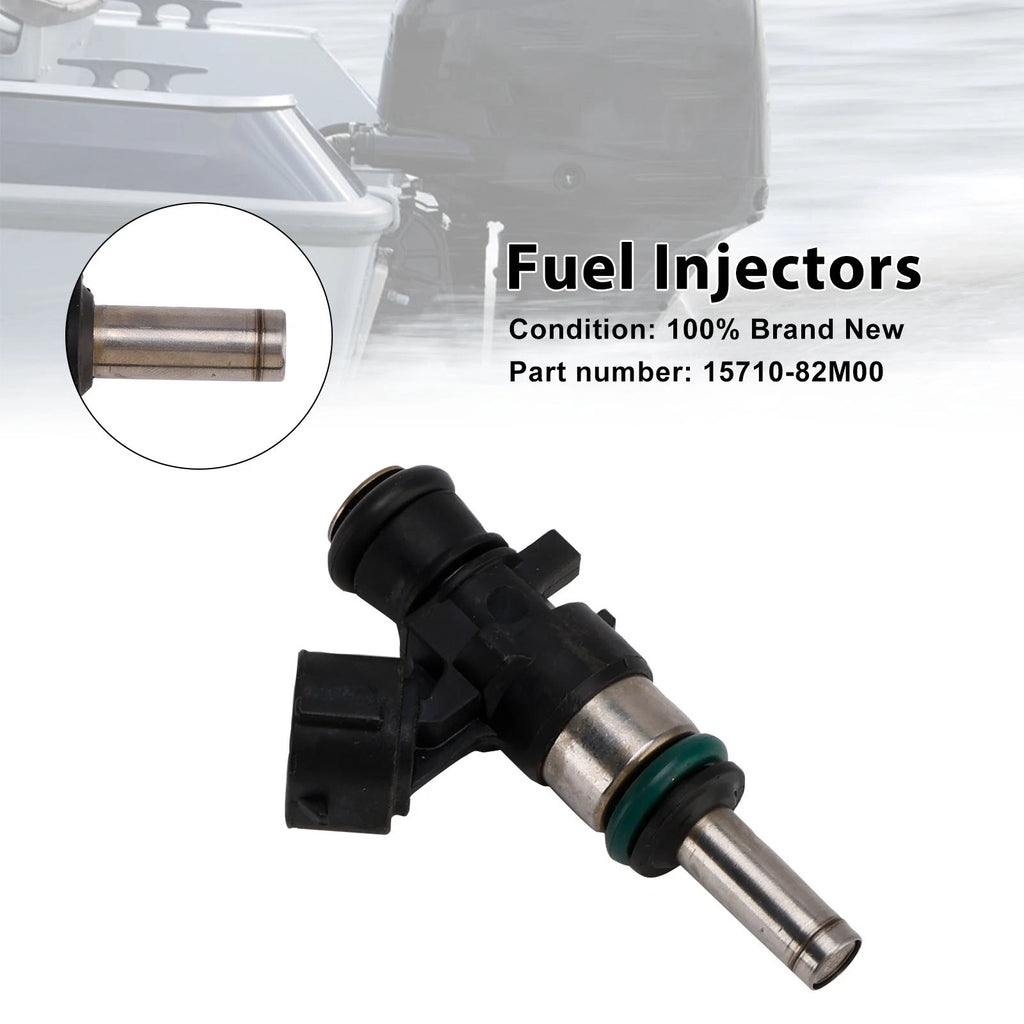 Fuel Injectors 2X for Suzuki Outboard 25HP 30HP DF25 (15710-82M00)