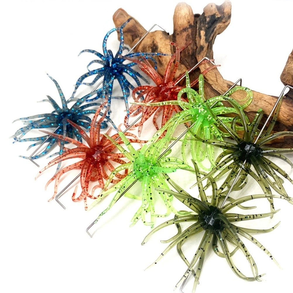 2 Pack Sea Urchin Lures 6cm TPR for Bass Mandarin Fish Sea Bream