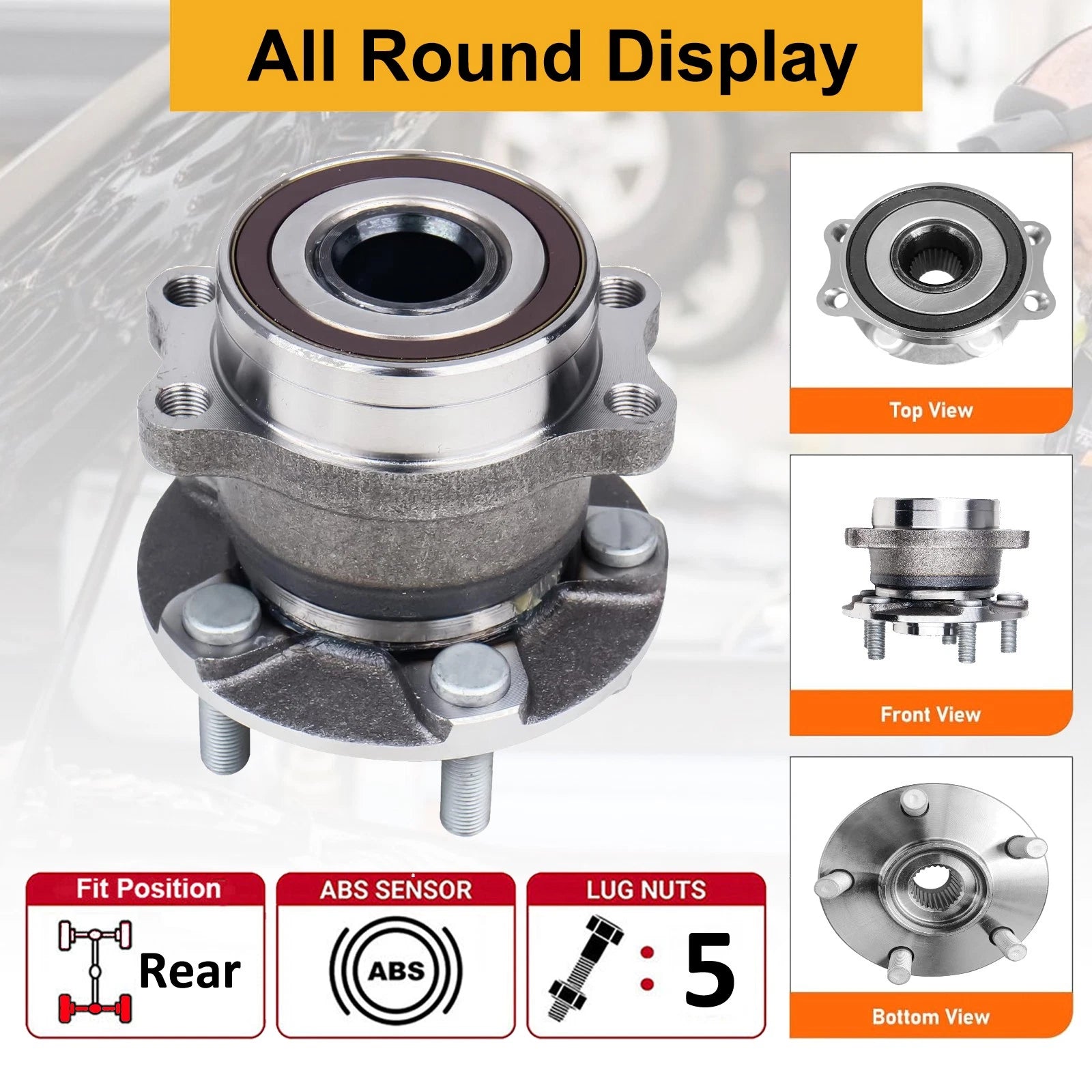 2X Rear Wheel Bearings & Hubs for Subaru Forester Impreza XV Crosstrek (2014–2018)